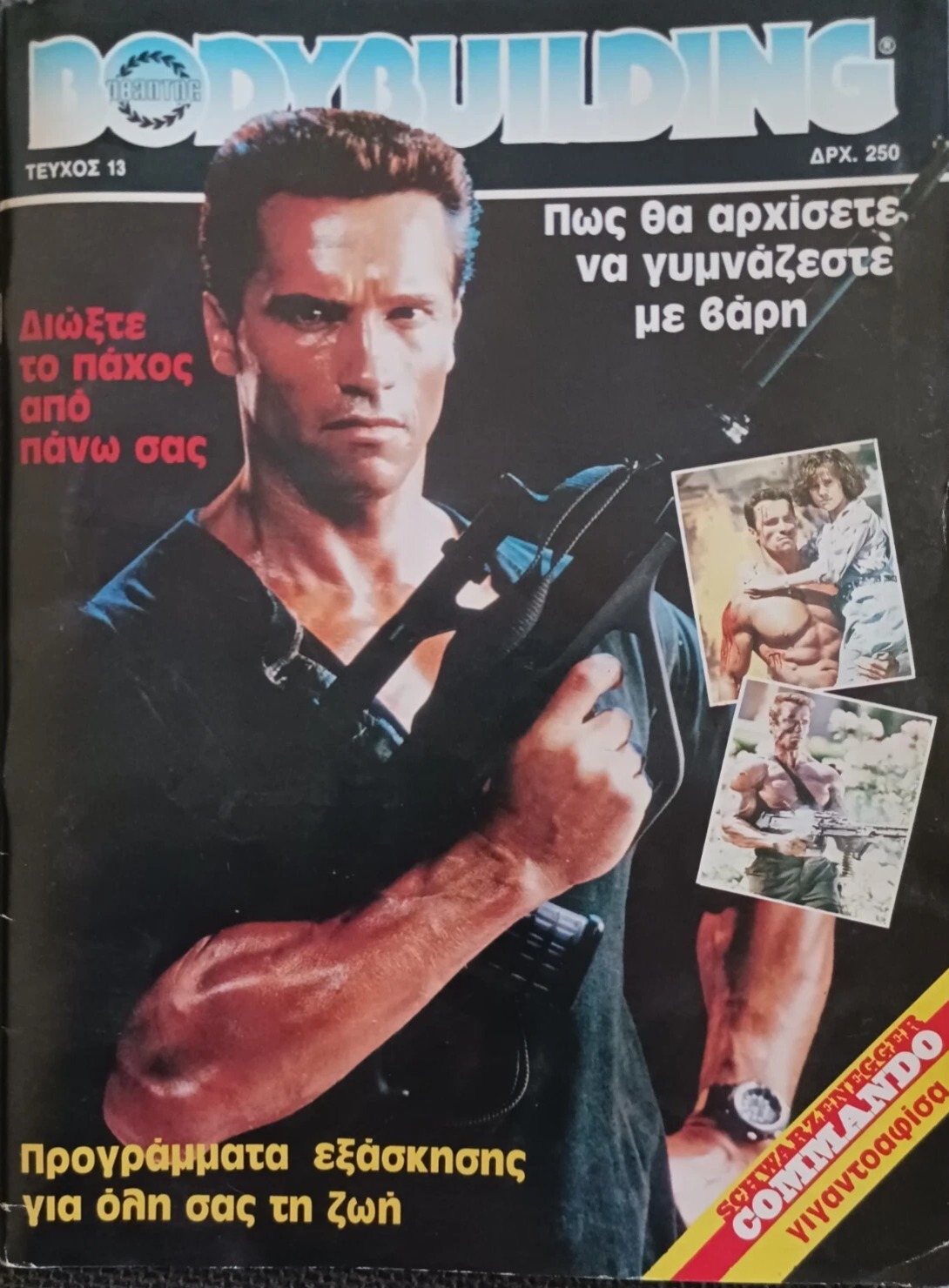 BODYBUILDING magazine side cover Issue 13  January 1986
