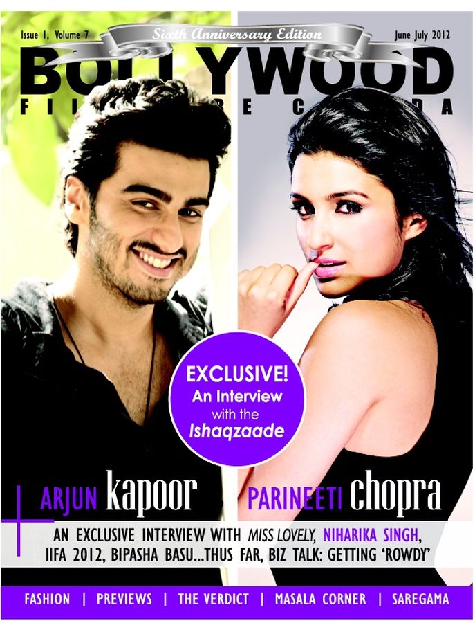 BOLLYWOOD FILM-FARE CANADA magazine side cover June-July 2012