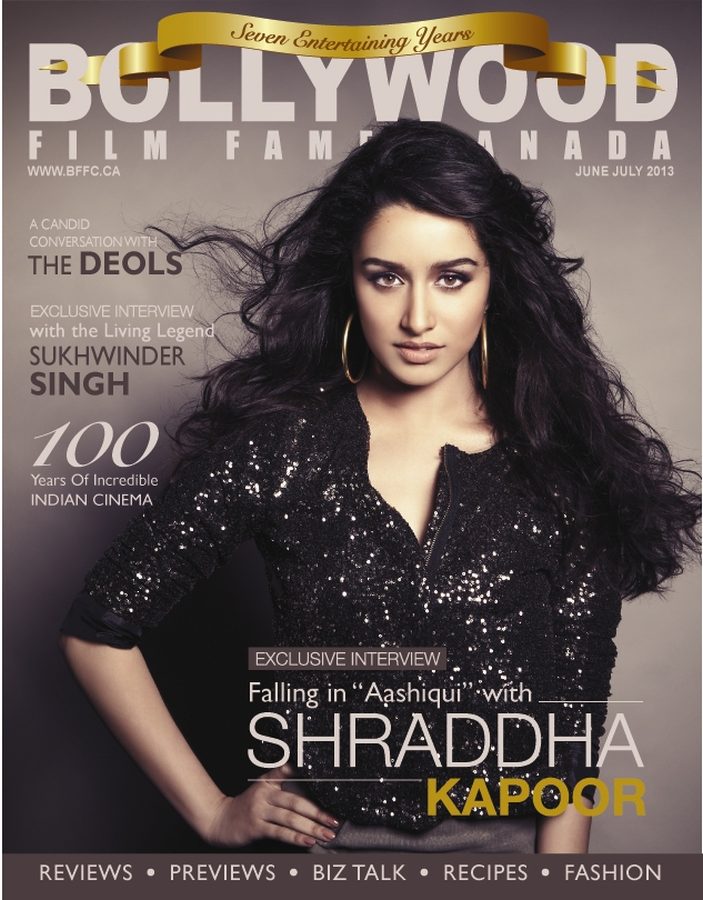 BOLLYWOOD FILM-FARE CANADA magazine side cover June/July 2013