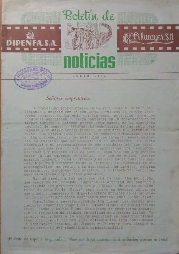 BOLETIN DE NOTICIAS magazine side cover  June 1956