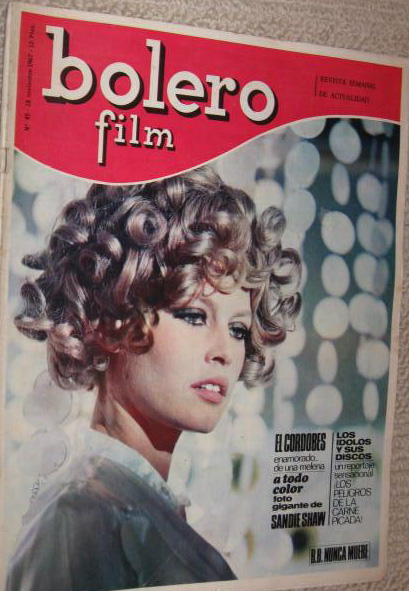 BOLERO FILM (Es) magazine side cover Issue 45 18 November 1967