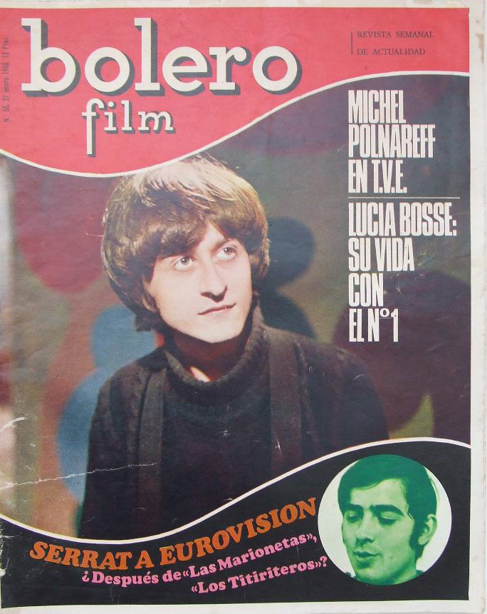 BOLERO FILM (Es) magazine side cover Issue 55 21 January 1968