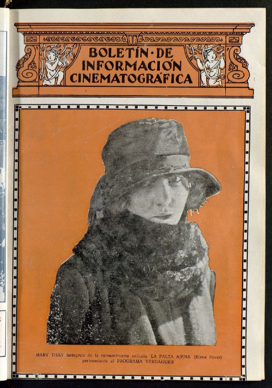BOLETIN DE INFORMACION CINEMATOGRAFICA magazine side cover Issue 8  February/March 1923