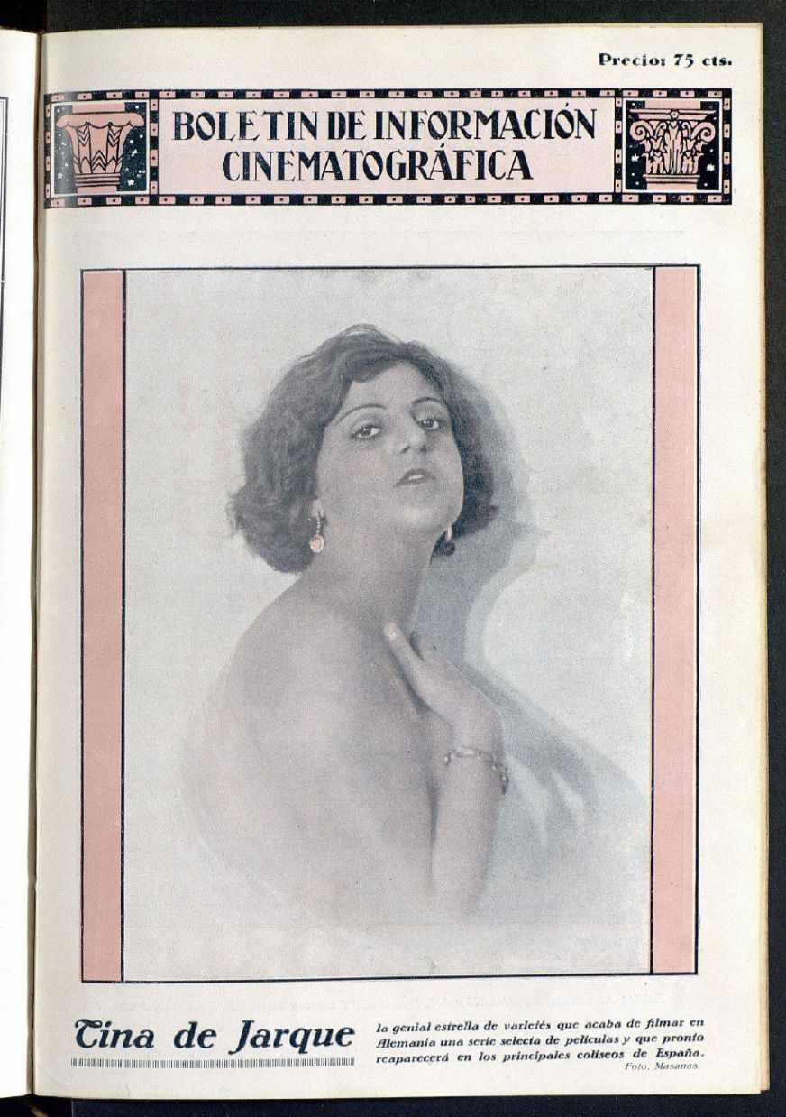 BOLETIN DE INFORMACION CINEMATOGRAFICA magazine side cover Issue 13  August 1923
