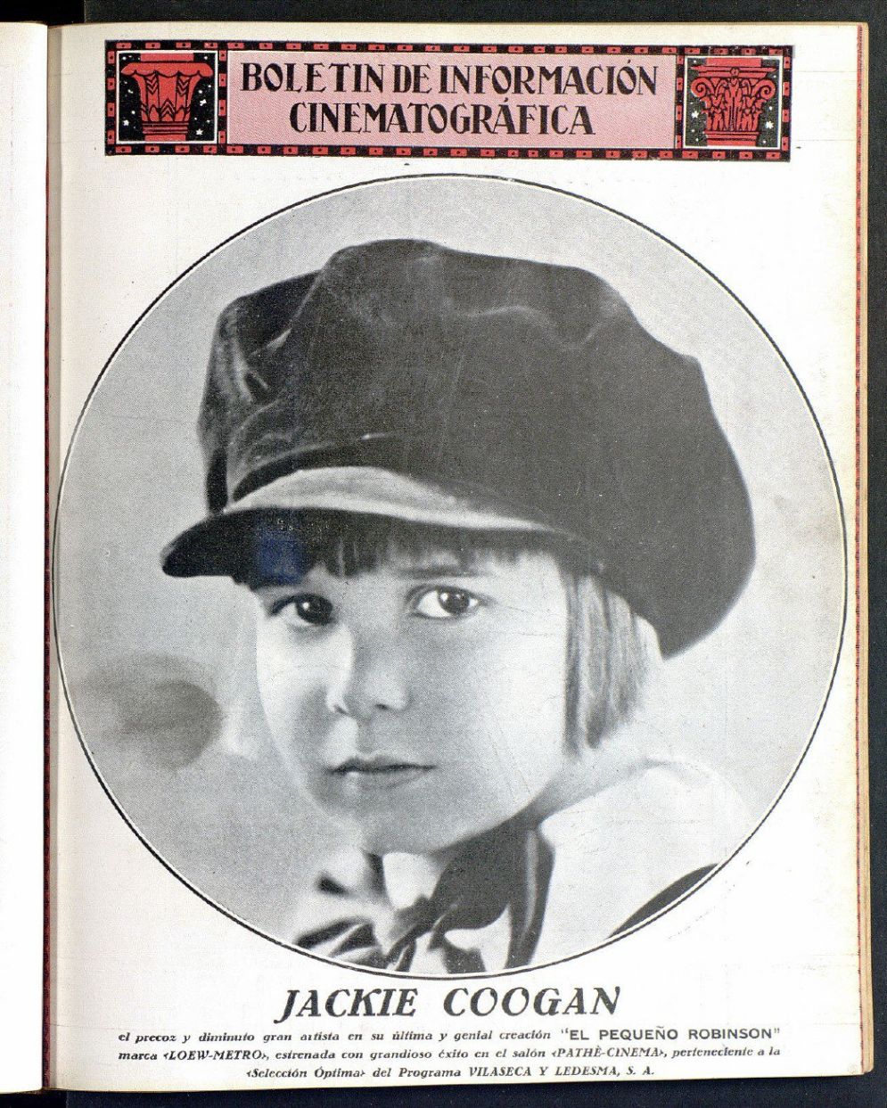 BOLETIN DE INFORMACION CINEMATOGRAFICA magazine side cover Issue 32  May 1925