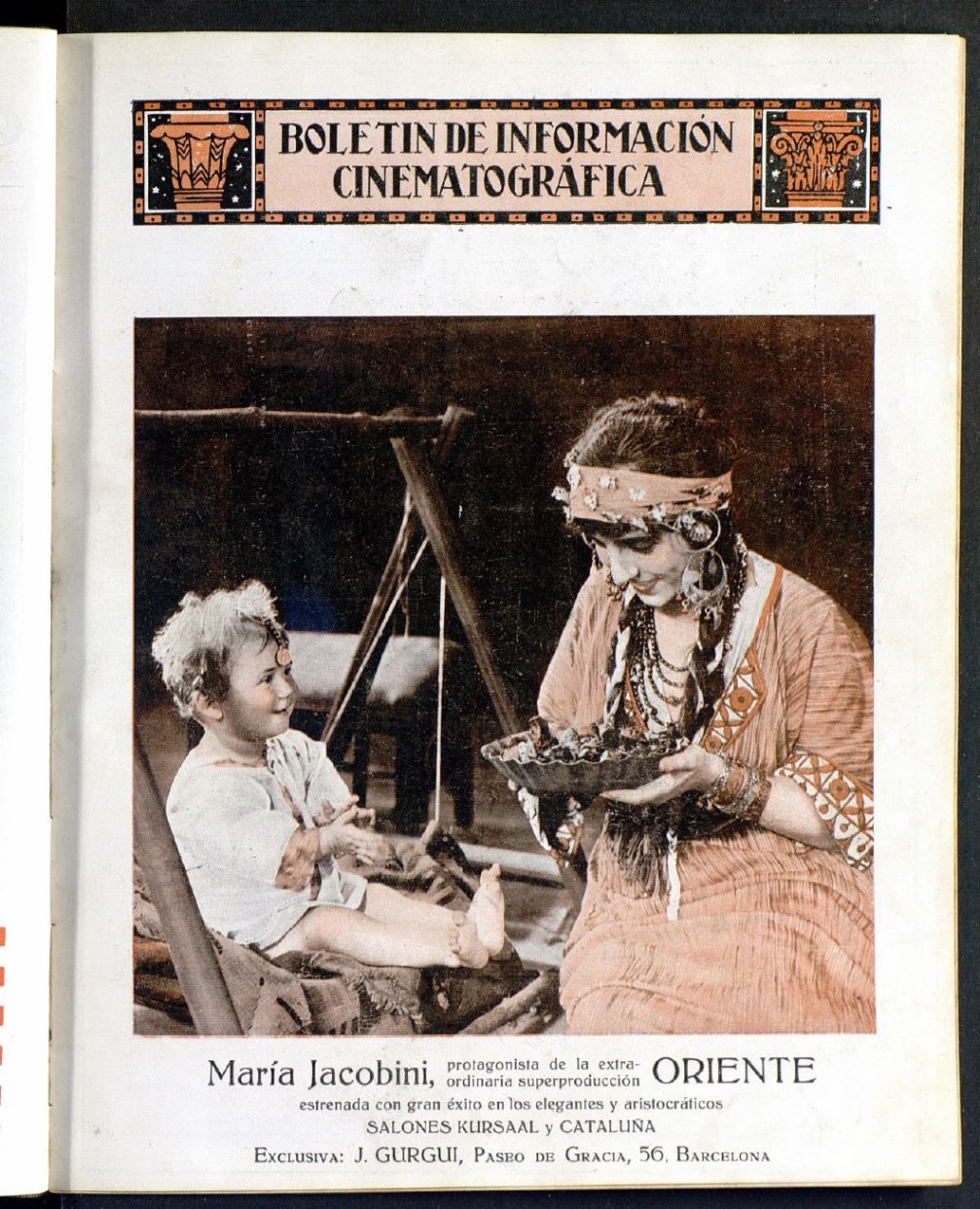 BOLETIN DE INFORMACION CINEMATOGRAFICA magazine side cover Issue 38  November 1925