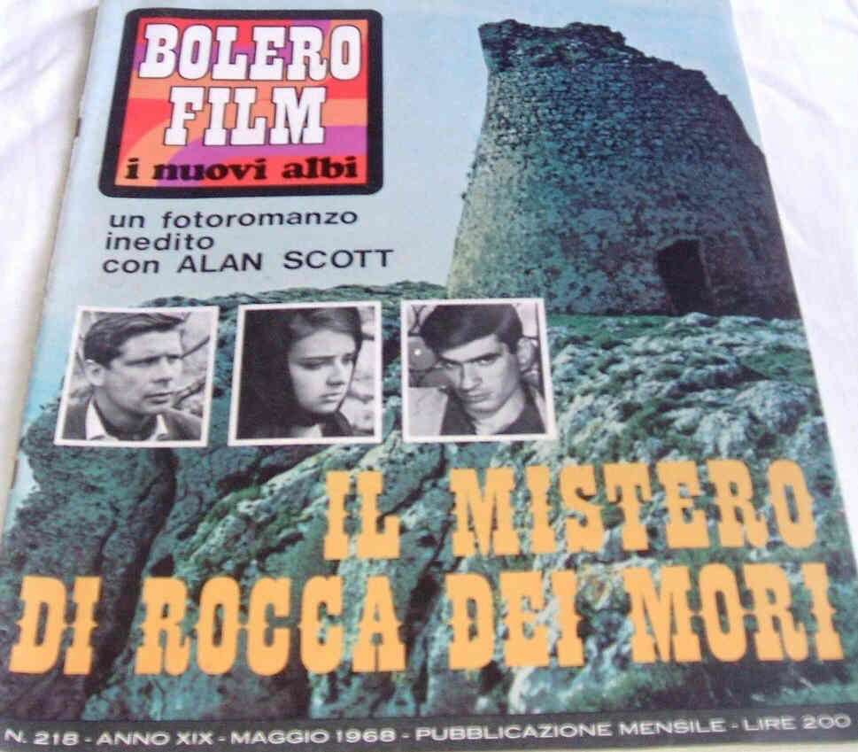 BOLERO FILM I NUOVI ALBI magazine side cover Issue 218 May 1968