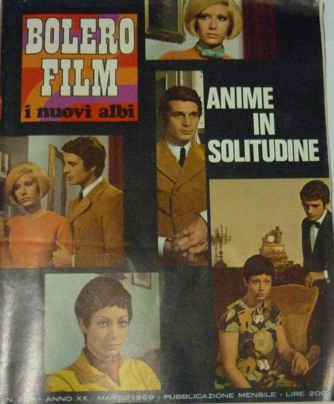 BOLERO FILM I NUOVI ALBI magazine side cover Issue 228 March 1969