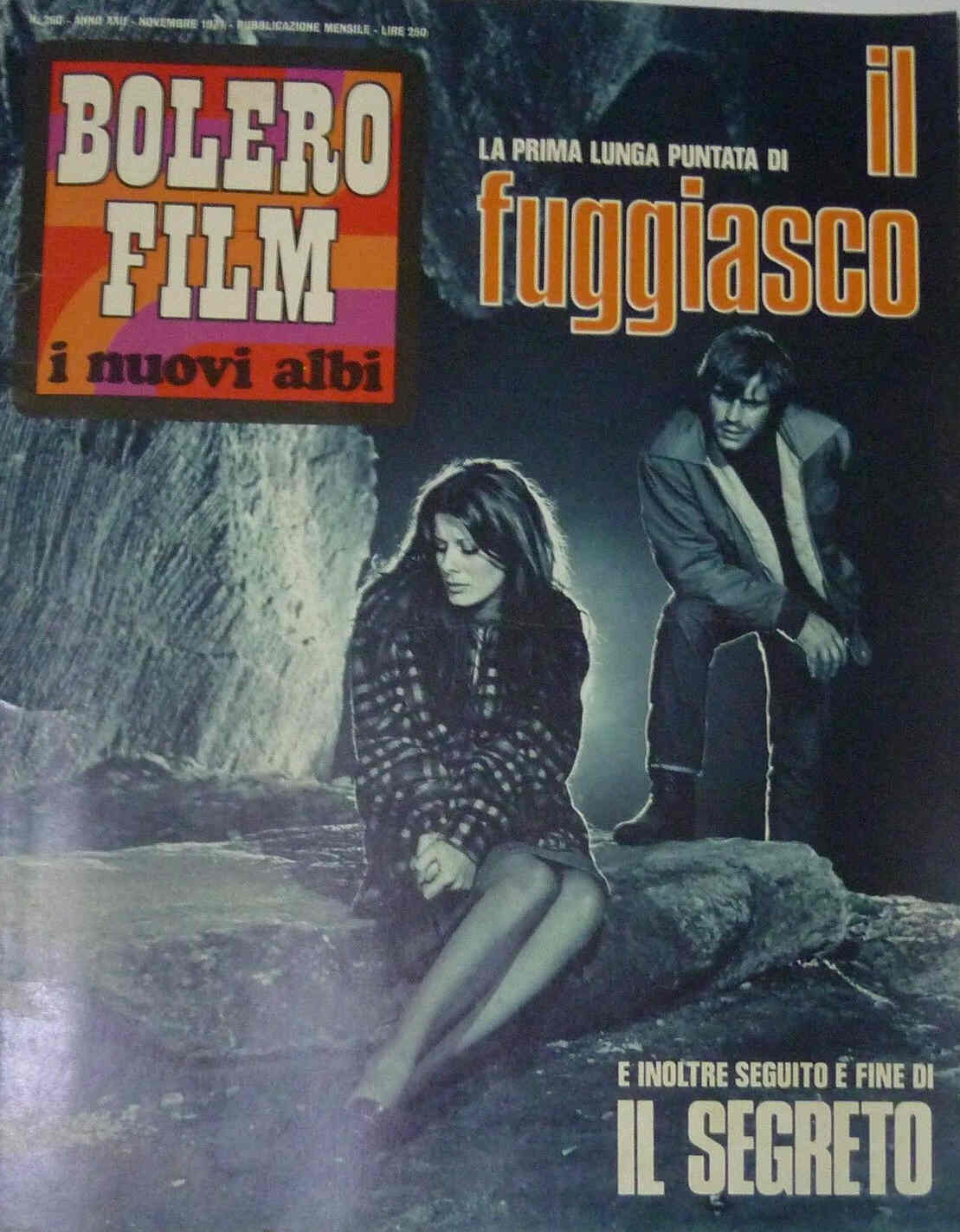 BOLERO FILM I NUOVI ALBI magazine side cover Issue 260 November 1971
