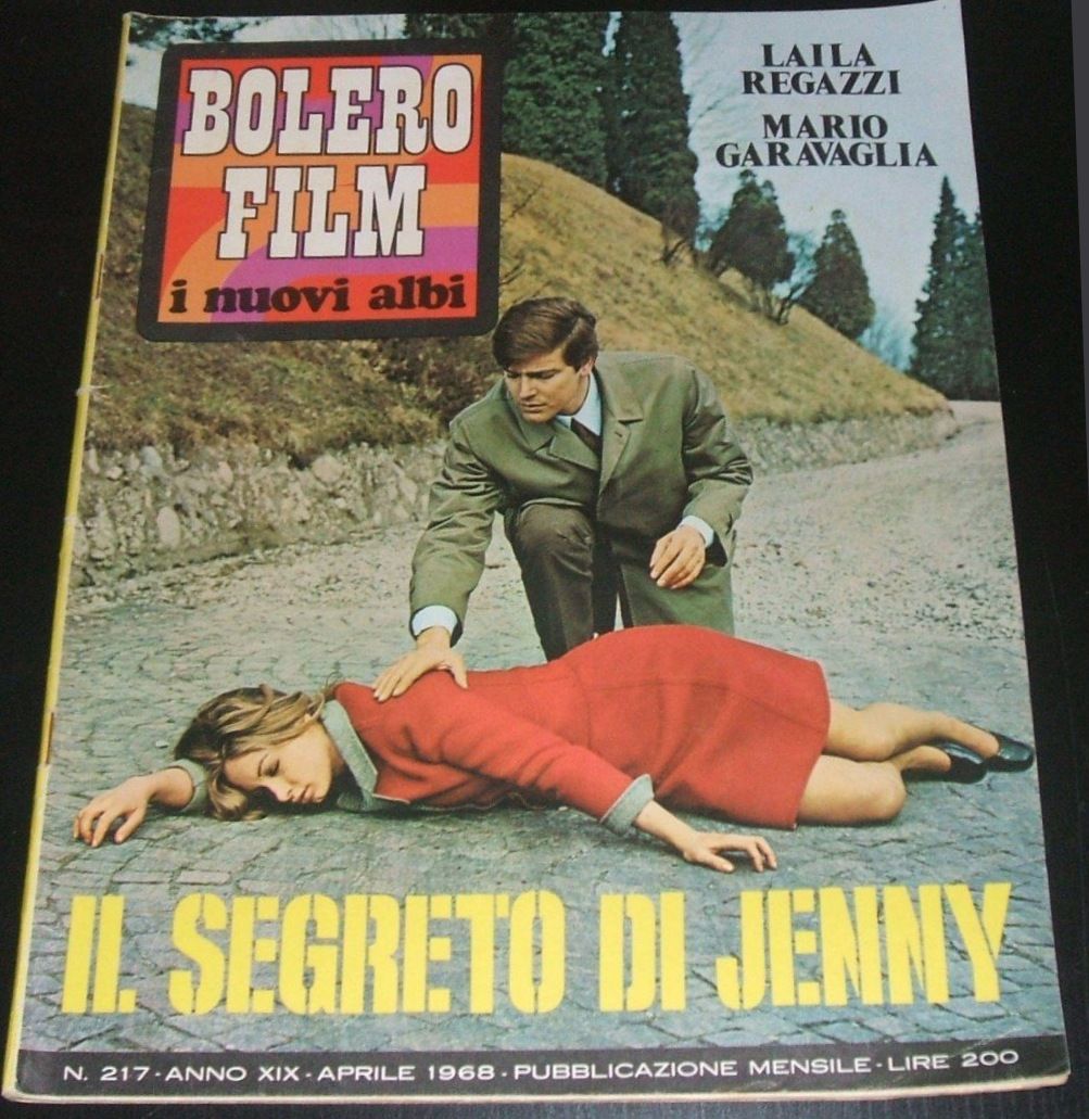 BOLERO FILM I NUOVI ALBI magazine side cover Issue 217 April 1968