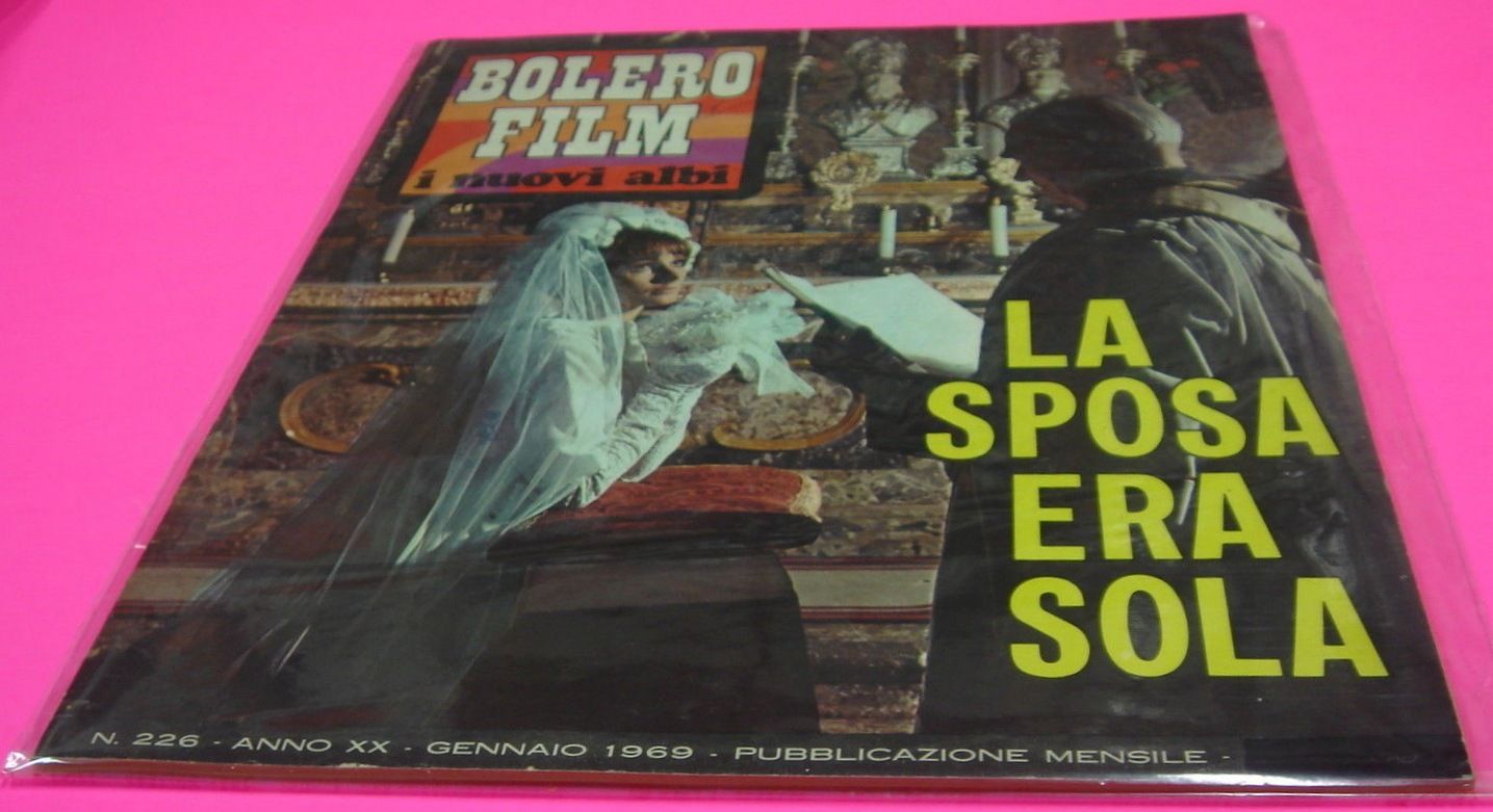 BOLERO FILM I NUOVI ALBI magazine side cover Issue 226 January 1969