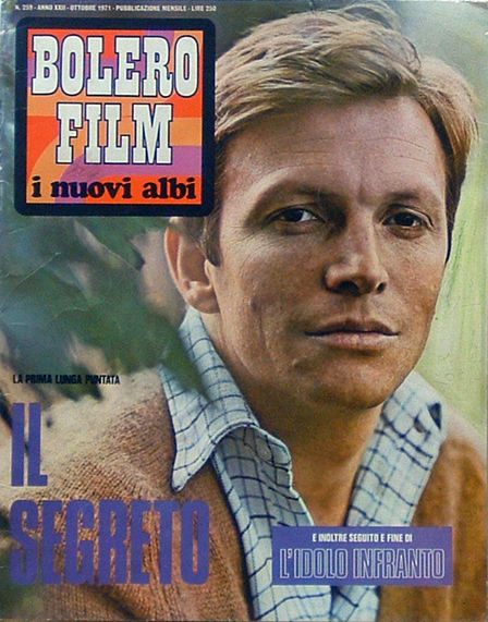BOLERO FILM I NUOVI ALBI magazine side cover Issue 259 October 1971