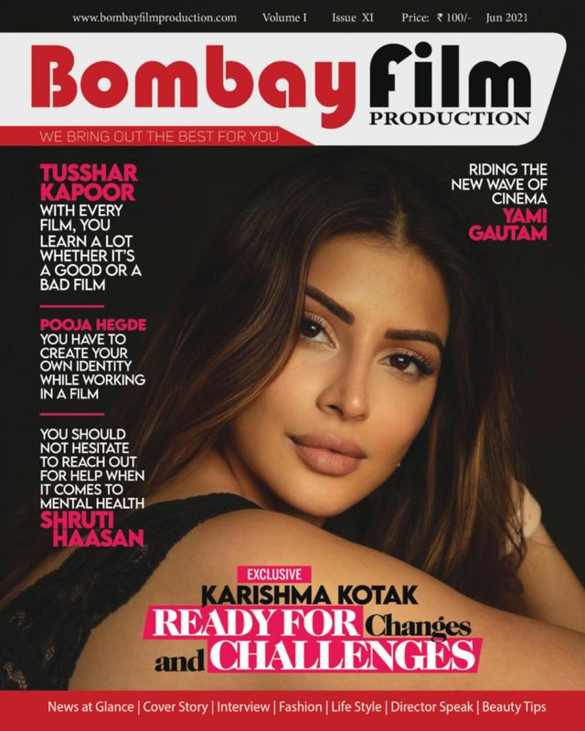BOMBAY FILM PRODUCTION magazine side cover  June 2021
