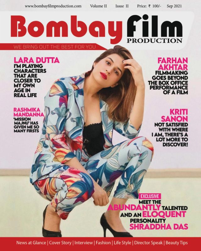 BOMBAY FILM PRODUCTION magazine side cover  September 2021
