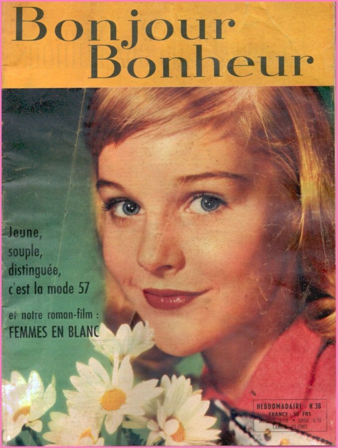 BONJOUR BONHEUR magazine side cover Issue 38   1957