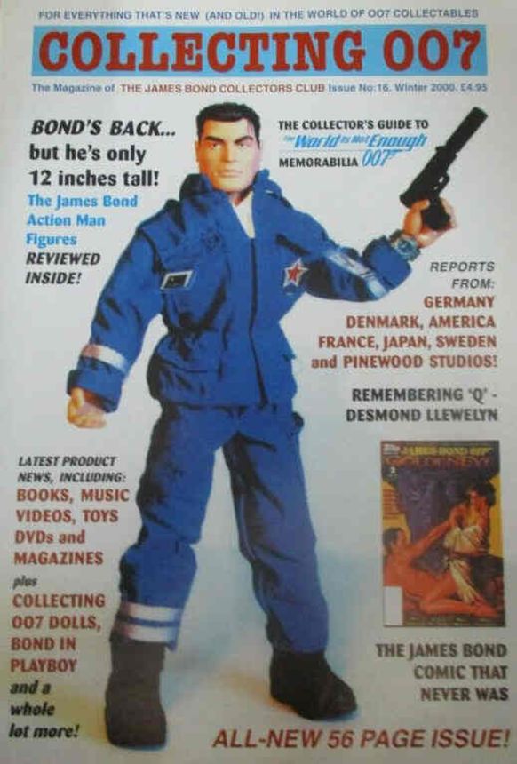 JAMES BOND COLLECTORS CLUB NEWS magazine side cover Issue 16 Winter 2000