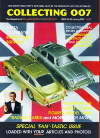 JAMES BOND COLLECTORS CLUB NEWS magazine side cover Issue 20 Spring 2005