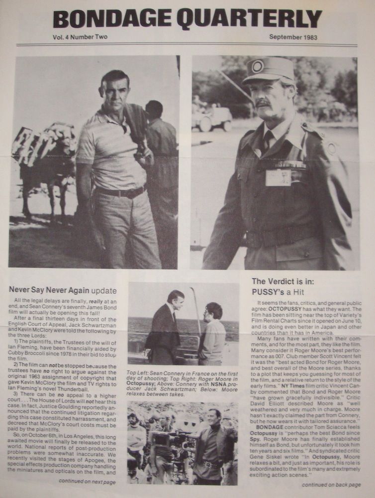 BONDAGE QUARTERLY magazine side cover Vol 4 # 2 - September 1983