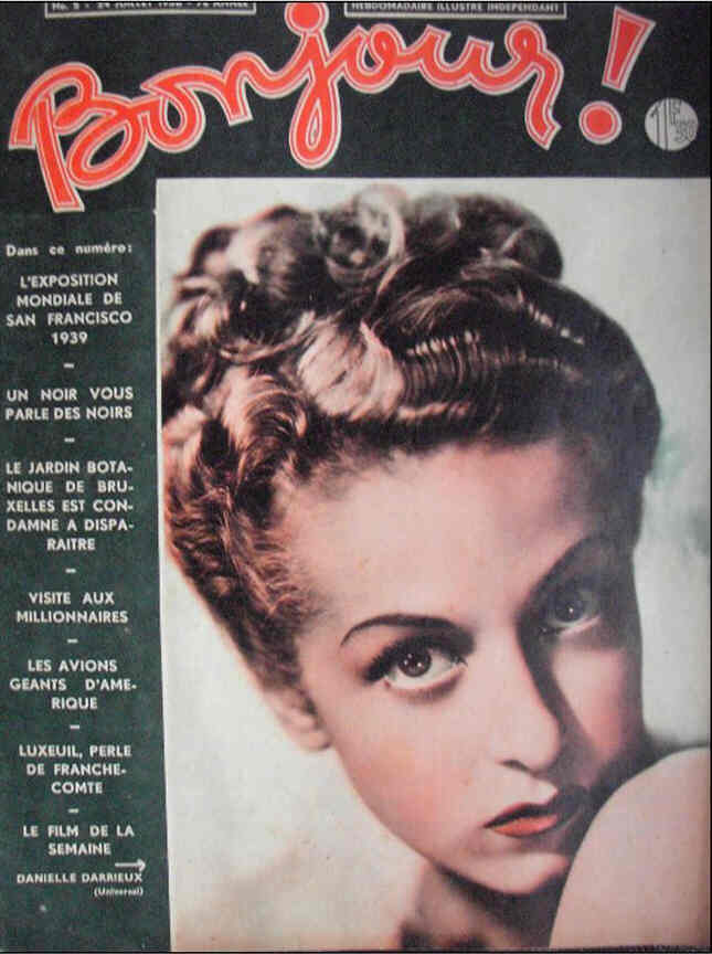 BONJOUR magazine side cover Issue 5 24 July 1938