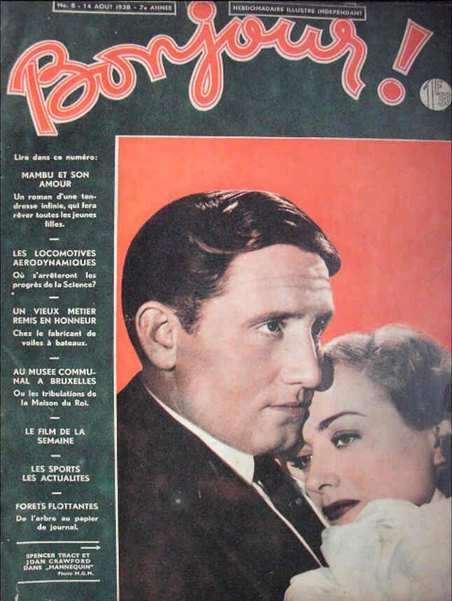 BONJOUR magazine side cover Issue 8 14 August 1938