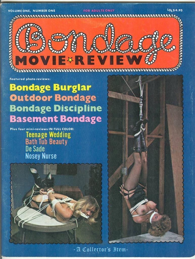 BONDAGE MOVIE REVIEW magazine side cover  Vol 1 # 1  1975
