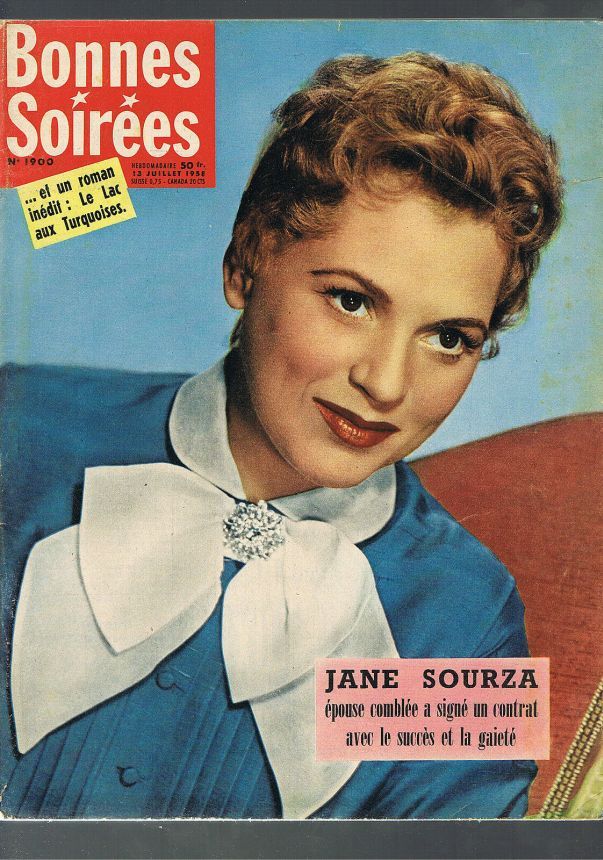 BONNES SOIREES magazine side cover Issue 1900 13 July 1958