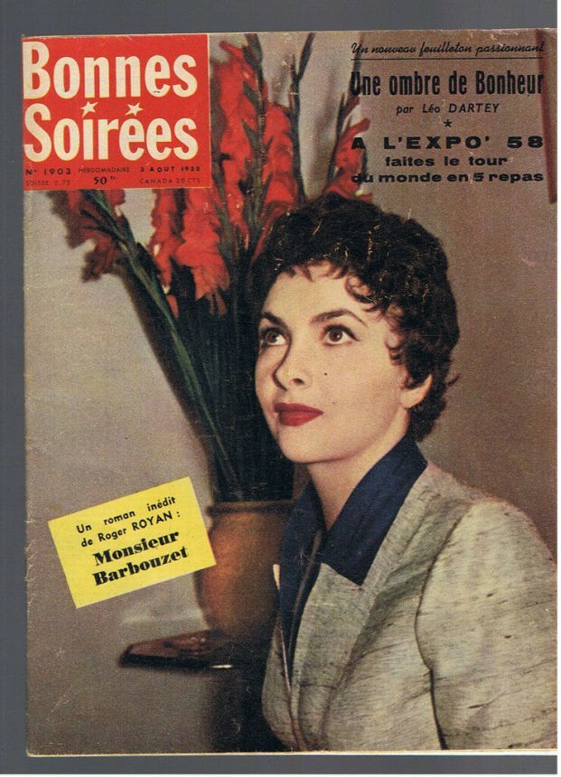 BONNES SOIREES magazine side cover Issue 1903 3 August 1958