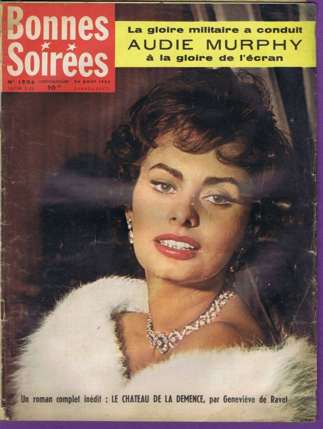 BONNES SOIREES magazine side cover Issue 1906 24 August 1958