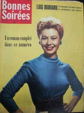 BONNES SOIREES magazine side cover Issue 1917 9 November 1958