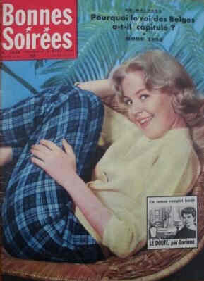 BONNES SOIREES magazine side cover Issue 1934 8 March 1959