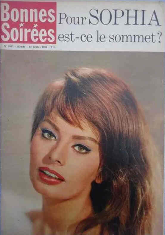 BONNES SOIREES magazine side cover Issue 2057 16 July 1961