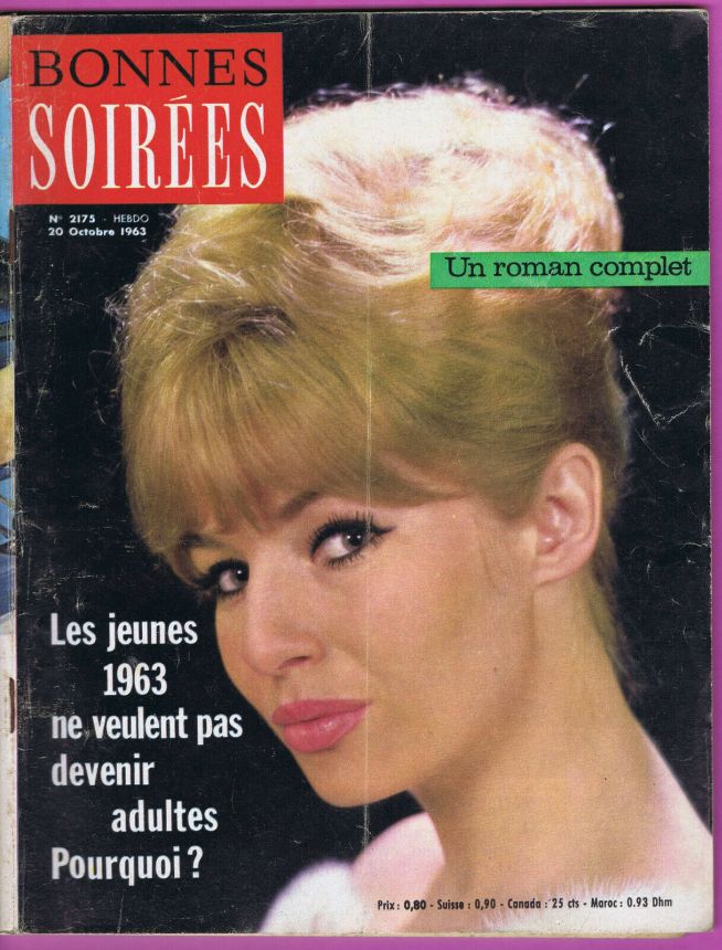 BONNES SOIREES magazine side cover Issue 2175 20 October 1963