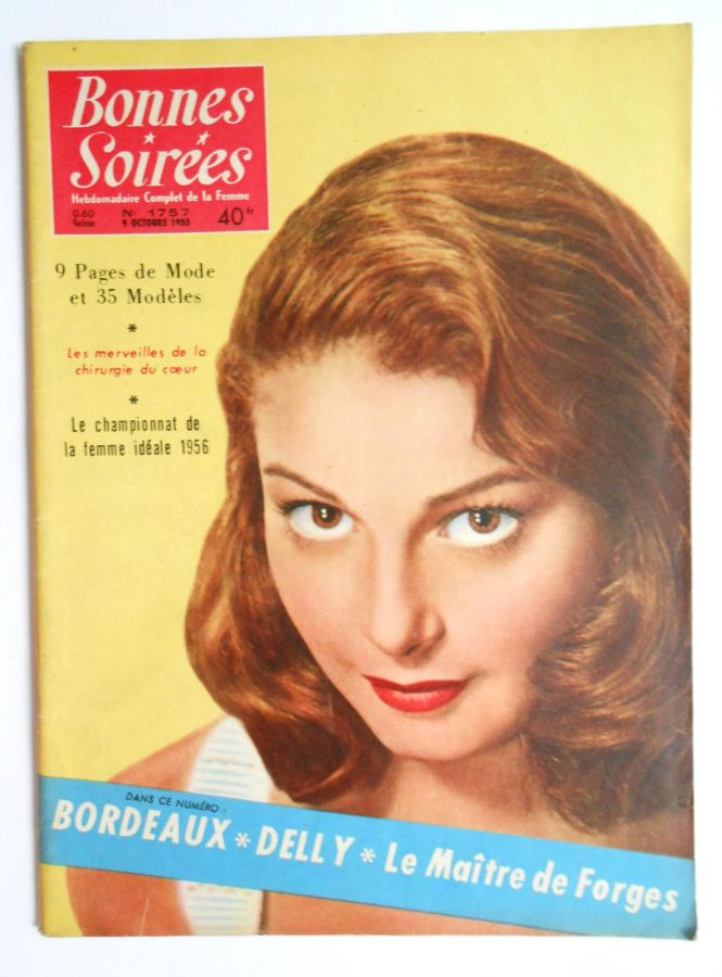 BONNES SOIREES magazine side cover Issue 1757 9 October 1955