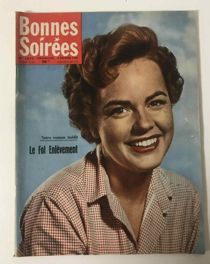 BONNES SOIREES magazine side cover Issue 1877 2 February 1958