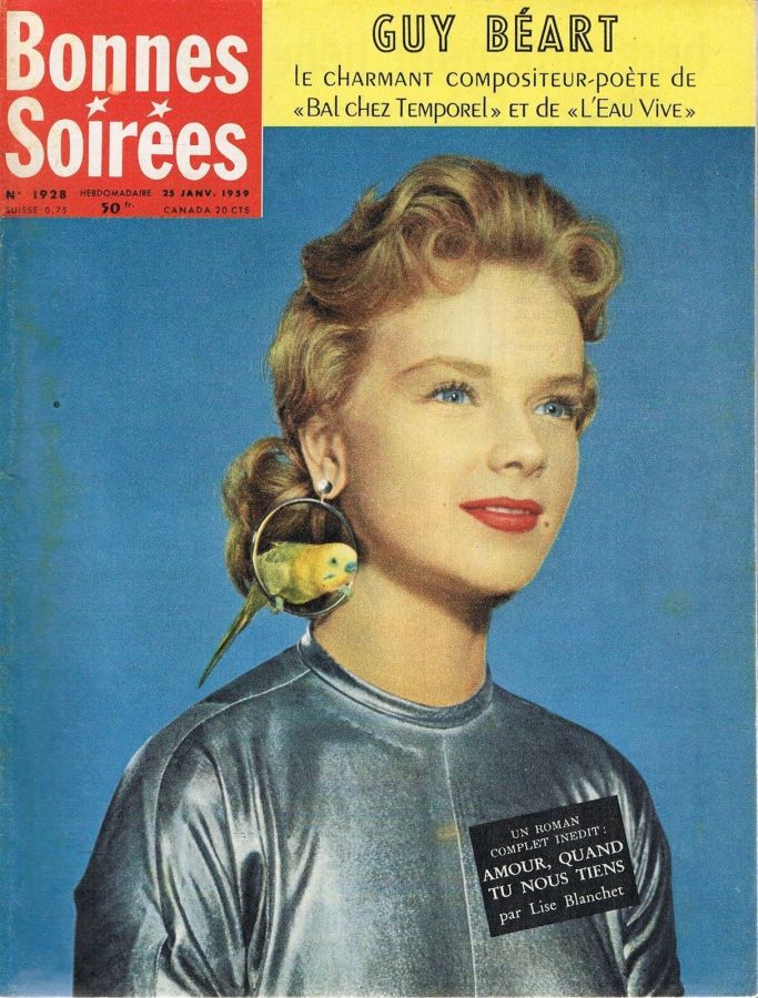 BONNES SOIREES magazine side cover Issue 1928 25 January 1959
