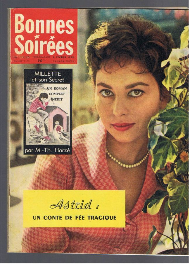 BONNES SOIREES magazine side cover Issue 1930 8 February 1959