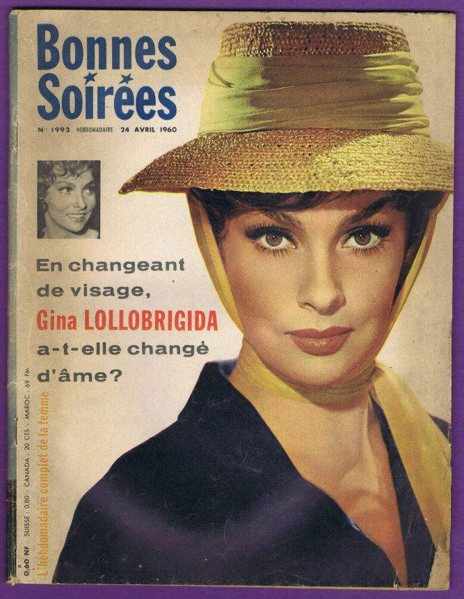 BONNES SOIREES magazine side cover Issue 1993 24 April 1960