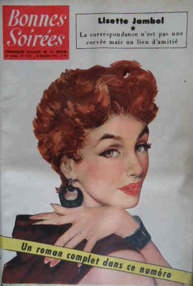 BONNES SOIREES magazine side cover Issue 1767 18 December 1955