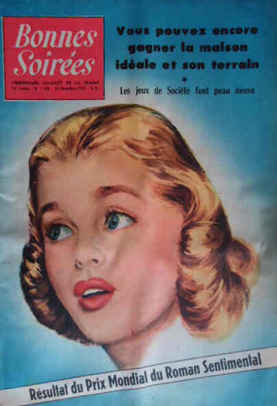 BONNES SOIREES magazine side cover Issue 1768 25 December 1955