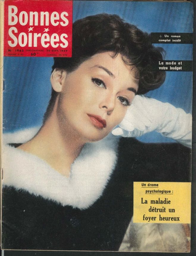 BONNES SOIREES magazine cover Issue 1962 20 September 1959