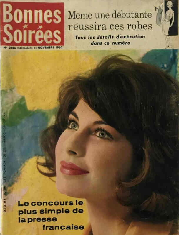 BONNES SOIREES magazine cover Issue 2126 11 November 1962