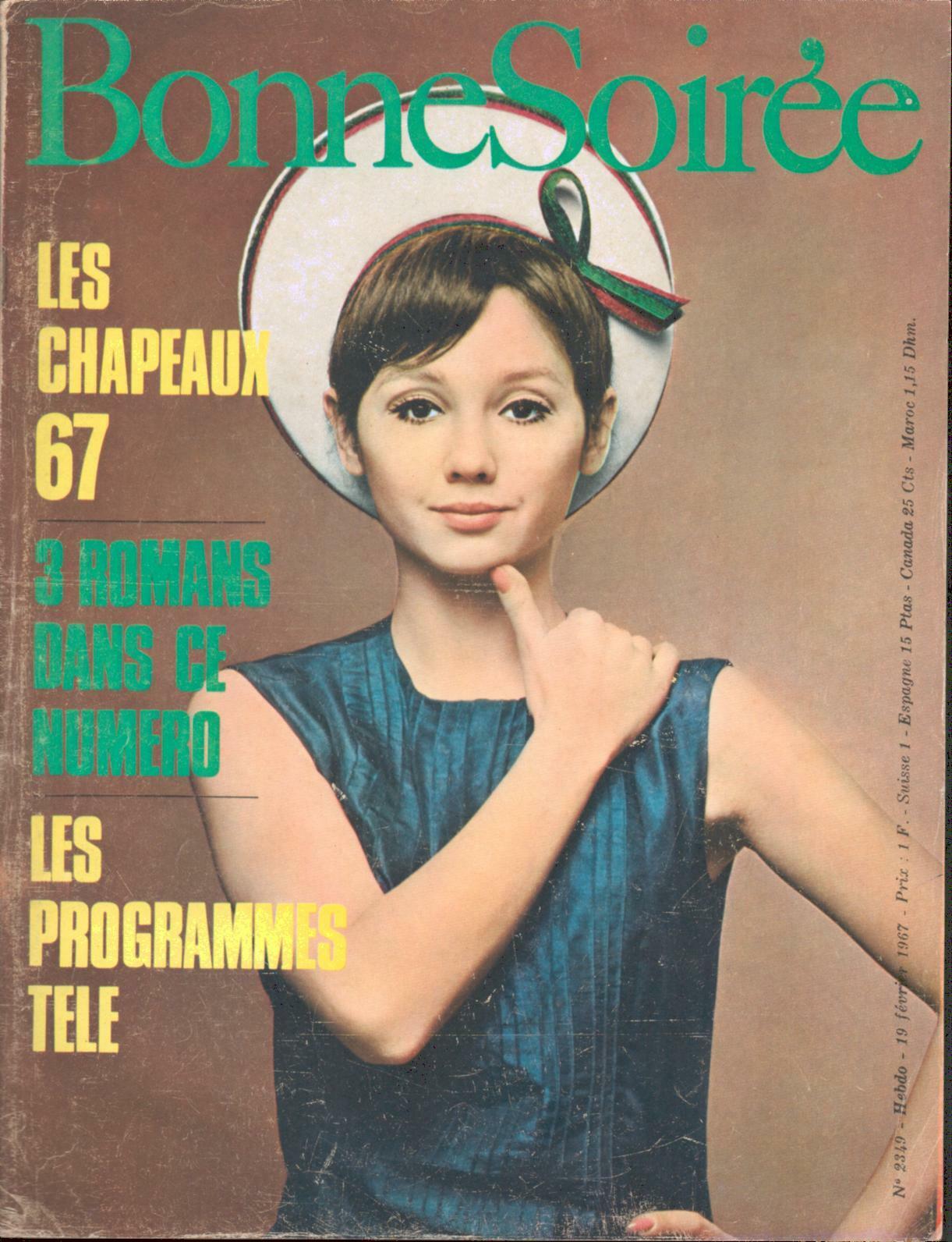 BONNE SOIREE TELE magazine side cover Issue 2349 19 February 1967
