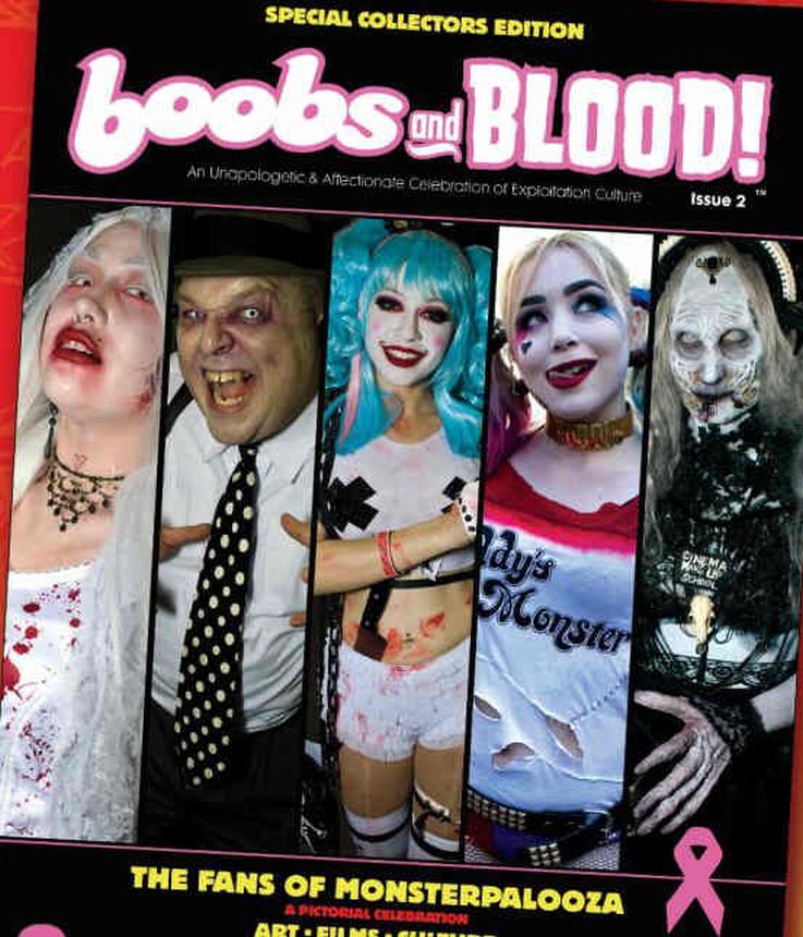 BOOBS AND BLOOD magazine side cover Issue 2  September 2019