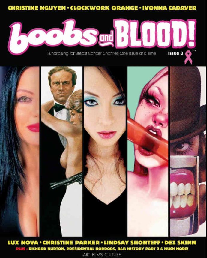 BOOBS AND BLOOD magazine side cover Issue 3   2020