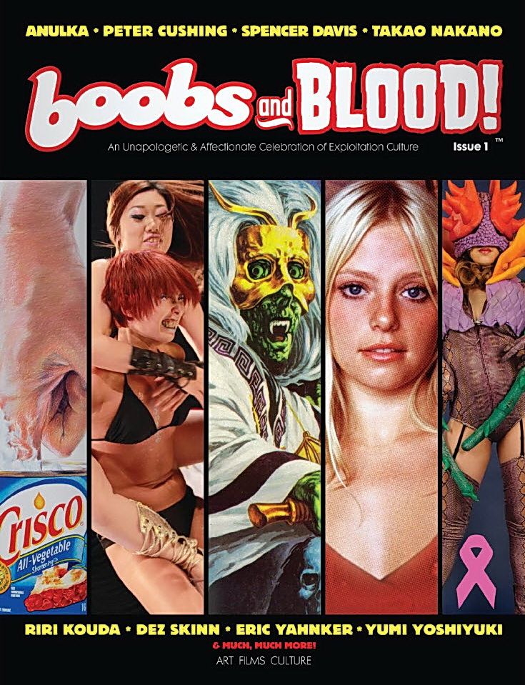 BOOBS AND BLOOD magazine side cover Issue 1  October 2018