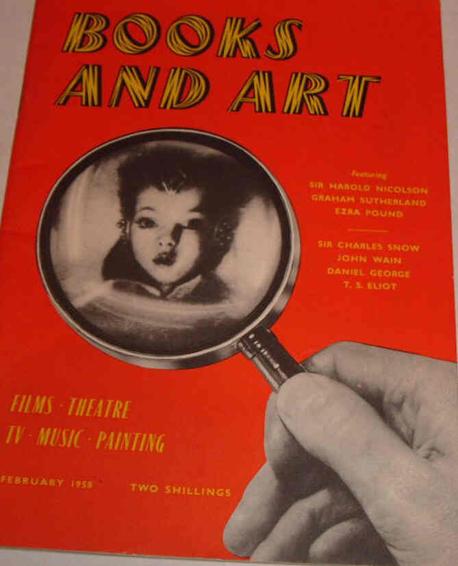 BOOKS AND ART magazine side cover Issue 5  February 1958