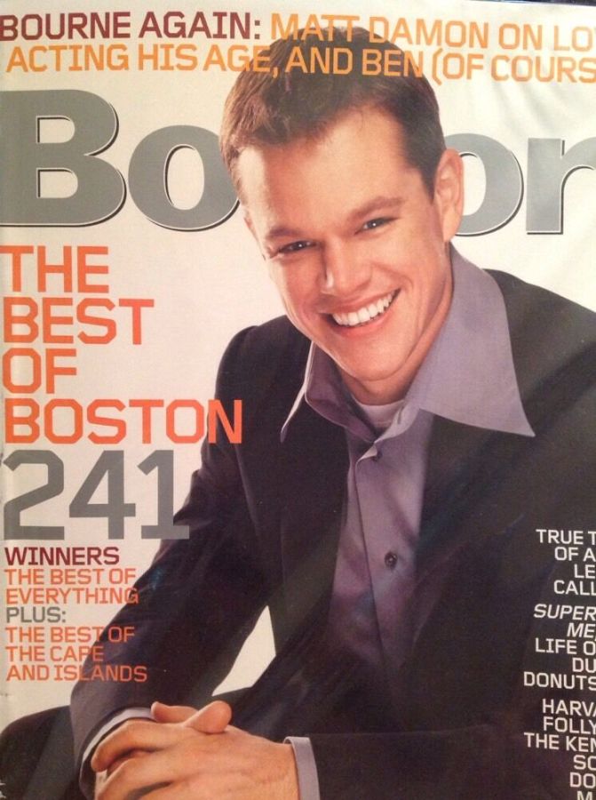 BOSTON magazine side cover  August 2004