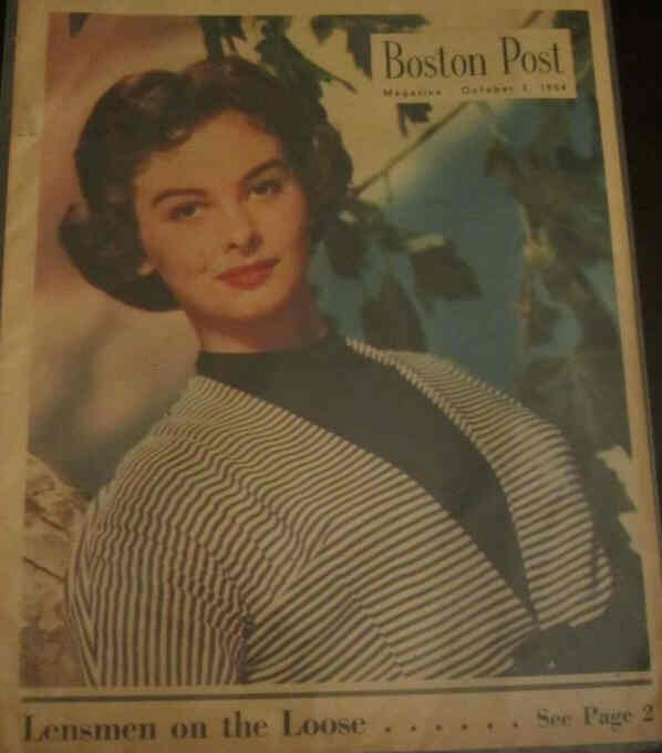 BOSTON POST magazine side cover 3 October 1954