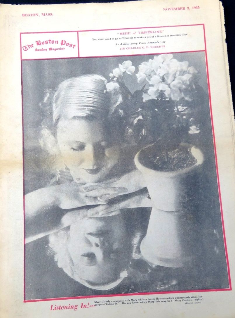 BOSTON POST magazine side cover 3 November 1935