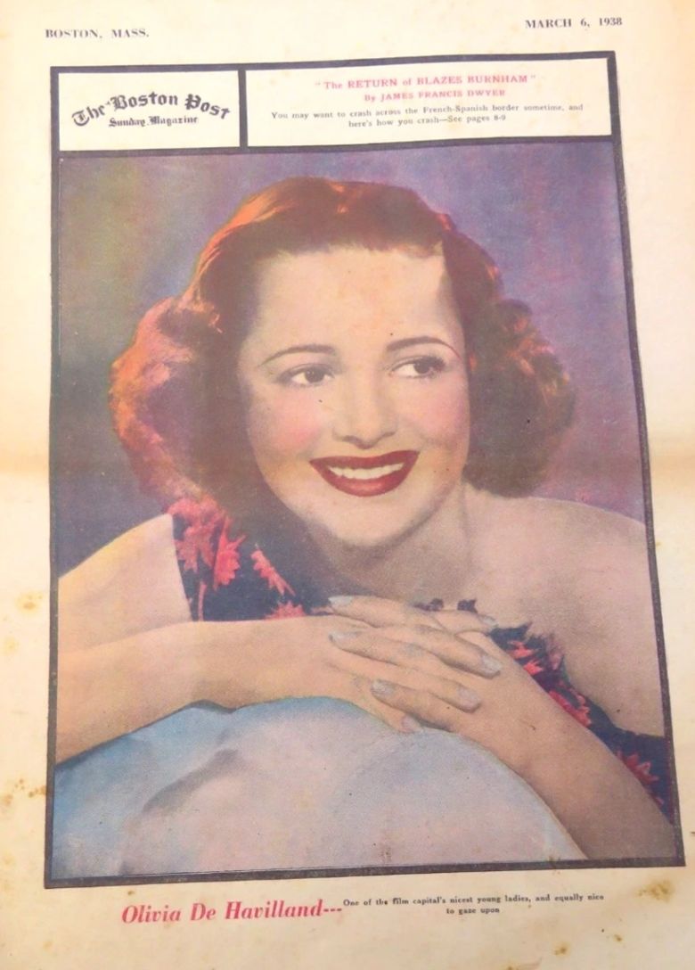 BOSTON POST magazine side cover 6 March 1938